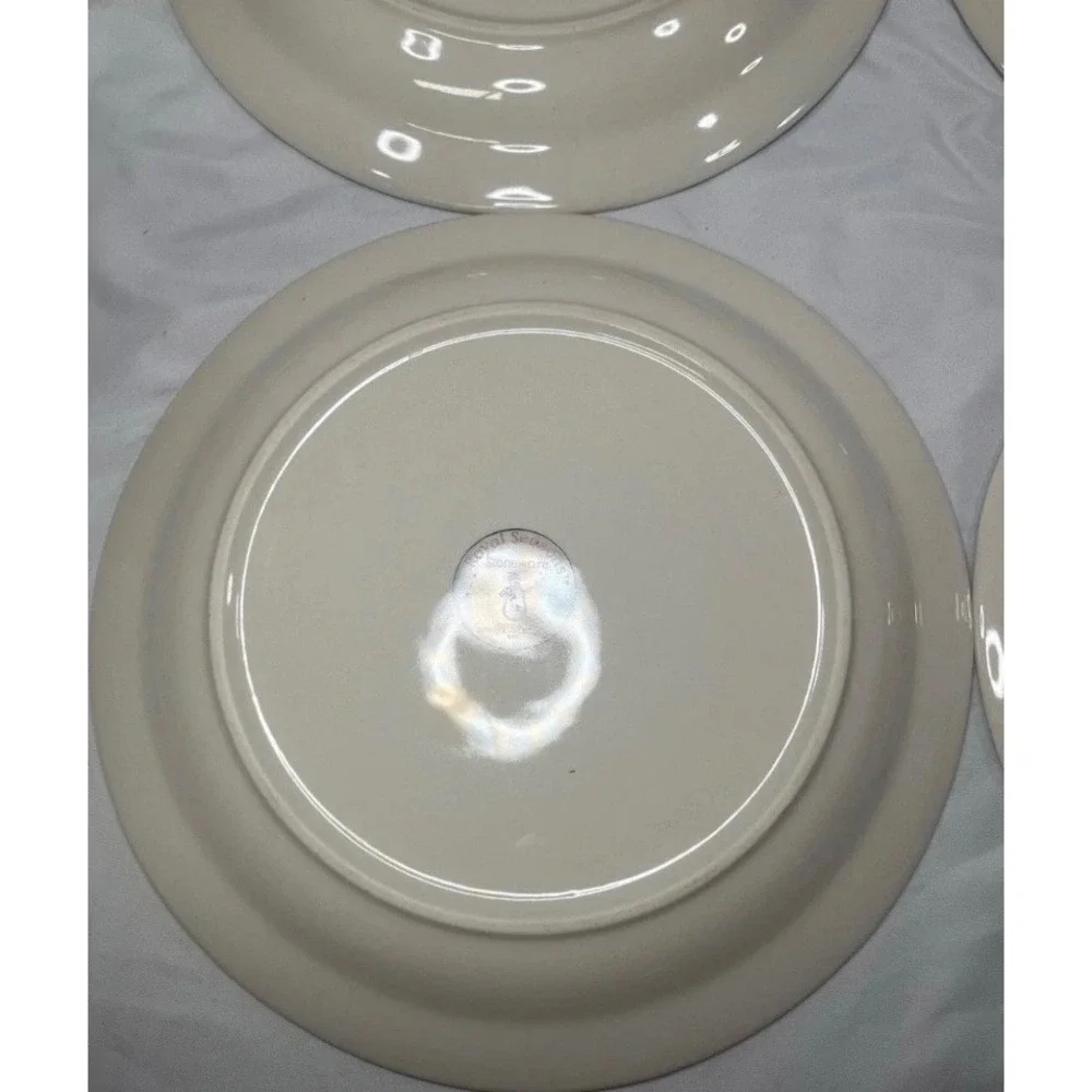 Royal Seasons Snowman Stoneware Dinner Plates Set of 4 Holiday Christmas 10.5 in